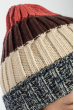 Комплект универсальный шарф, шапка в полоску 65P3561 сине-бордовый