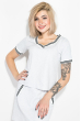 Костюм женский (футболка, юбка) 74P104 серый меланж