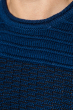 Свитер мужской с фактурной полоской на плечах 498F006 сине-черный