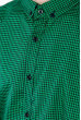 Рубашка мужская в клетку  511F006 черно-зеленый