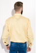 Рубашка мужская в клетку  511F006 желто-белый