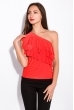 Майка женская на одно плечо 120P003 алый