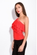 Майка женская на одно плечо 120P003 алый