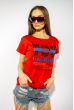 Стильная женская футболка 85F282 красный