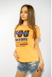 Стильная женская футболка 85F282 персиковый