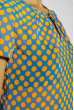Блуза женская в горох 118P344 сине-оранжевый