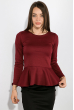 Костюм женский (юбка, блузка) 110P394 бордово-черный