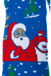 Носки с новогодним принтом 120PNS022 голубо-красный