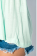 Блуза женская штапель на широкой резинке на груди 266F011-6 мятный