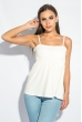 Блуза женская штапель на широкой резинке на груди 266F011-6 молочный