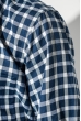 Рубашка мужская двухцветная клетка 50PD0056 сине-белый ,  клетка