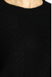 Свитер женский с комбинированной вязкой 118P212 черный