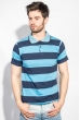 Поло мужское полосатые 185F158 сине-голубой