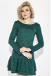 Платье женское с воланами 77PD781 зеленый меланж