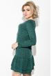 Платье женское с воланами 77PD781 зеленый меланж