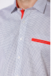 Мужская рубашка с коротким рукавом 120PAR395 белый / темно-синий