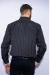 Рубашка мужская в полоску 120PAR028 черно-серый