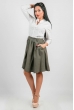 Юбка женская пышная, 100% лен 876K003 оливковый Юбка женская пышная, 100% лен 876K003 оливковый