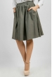 Юбка женская пышная, 100% лен 876K003 оливковый Юбка женская пышная, 100% лен 876K003 оливковый