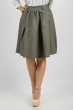 Юбка женская пышная, 100% лен 876K003 оливковый Юбка женская пышная, 100% лен 876K003 оливковый