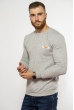 Свитшот на флисе 85F10130 светло-серый