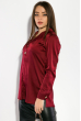 Рубашка женская, шелковая 64PD3481 вишневый