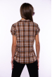 Рубашка женская 118P076-1 коричнево-черный