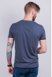 Футболка мужская с V-образным вырезом 4711-2 темно-серый