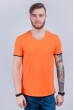 Футболка мужская с V-образным вырезом 4711-2 оранжевый