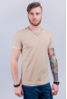 Футболка мужская с V-образным вырезом 4711-2 песочный