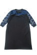 Платье (батал) с кружевом 76PD265 темно-синий