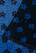Палантин женский с цветочным принтом «Ромашки» 73PD017 темно-синий , ромашки