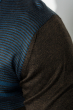 Кардиган мужской в комбинированную полоску 50PD211 коричнево-синий