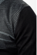 Кардиган мужской в комбинированную полоску 50PD211 черно-серый