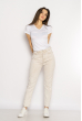 Стильные женские джинсы 638F007 светло-бежевый