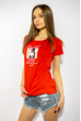 Стильная женская футболка 85F284 красный