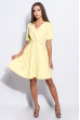 Платье женское однотонное, стильное 37P009 лимонный