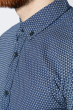 Рубашка мужская стильный принт 333F015 сине-белый