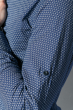Рубашка мужская стильный принт 333F015 сине-белый