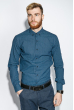 Рубашка мужская стильный принт 333F015 сине-голубой