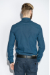 Рубашка мужская стильный принт 333F015 сине-голубой