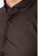 Рубашка мужская в мелкий горошек 50PD5380 коричневый