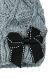 Шапка детская (для девочки) с меховым пампоном 65PG13-054 junior серый
