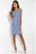 Платье женское на бретелях 69P1083-1 сине-белый