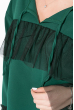 Блузон женский, свободного покроя 64P233-7 зелено-черный