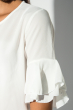 Блузка женская с перьями 419F004 молочный