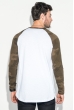 Джемпер мужской рукава реглан, принт милитари 507F001 белый милитари