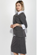 Костюм женский (блузка и юбка) батал, деловой, имитация двойки 74PD307 серый меланж
