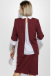Костюм женский (блузка и юбка) батал, деловой, имитация двойки 74PD307 марсала меланж