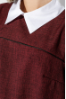 Костюм женский (блузка и юбка) батал, деловой, имитация двойки 74PD307 марсала меланж